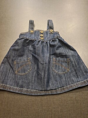 Mädchen 9-12 Monate schickes Jeanskleid Latzhose Rock Trägerkleidung nächster Tag