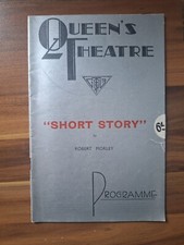 Queen's Theatre Programme 1935 Short Story By Robert Horley