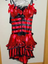 Red Black Shaper Burlesque Babe Incharacter Halloween/Party Costume Size Small