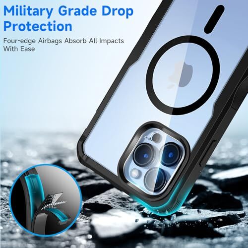 Magnetic Case for iPhone 13 Pro, Privacy Screen Protector and Camera Lens - Picture 3 of 8