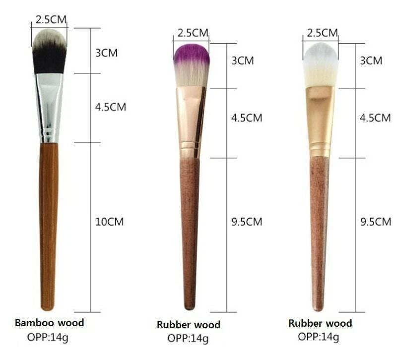 Customize Your Logo-Face pack Brush Wood Handle Fibre Bristle Makeup Tool - Image 3 of 4