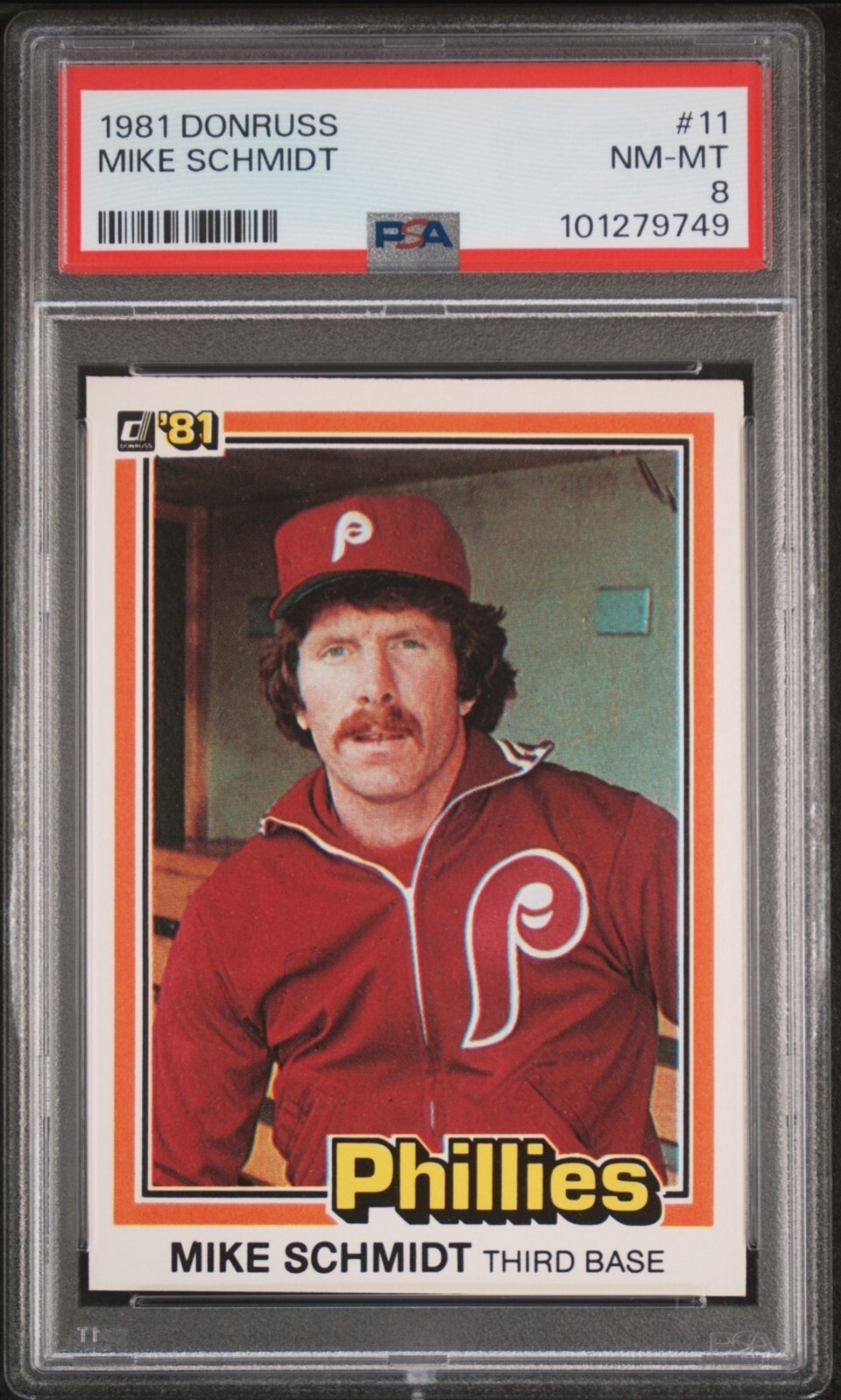 1981 Donruss #11 Mike Schmidt PSA 8
