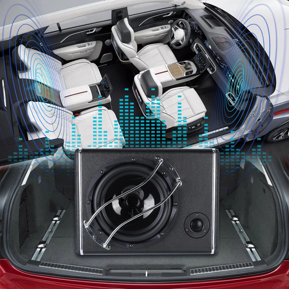 10 ZOLL Aktiv Subwoofer 3800 Watt Bass +Verstärker+Kabelset Auto Aktivsub DHL - Bild 4 von 4