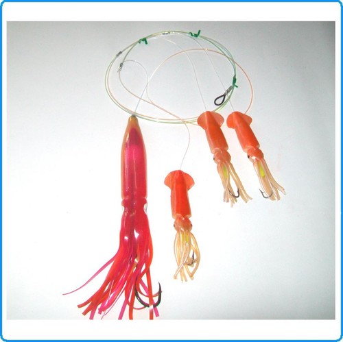 FINALE SQUID BAIT 24CM KAJIKI7 ORANGE TIGER TRAINA ALTURA PER TONNO SPADA MARLIN - Foto 2 di 2