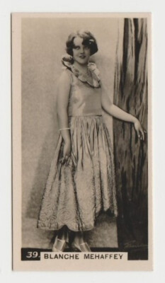 Blanche Mehaffey vintage 1925 B.A.T. Cinema Stars Tobacco Card 2nd Ser. #39