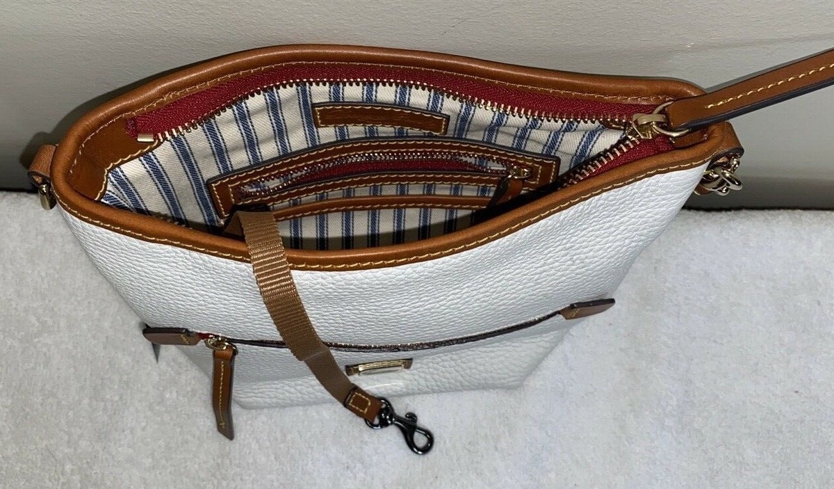 Dooney & Bourke Camden Pebble White Mini Hobo Crossbody Dooney & Bourke Camden Pebble White Mini Hobo Crossbody