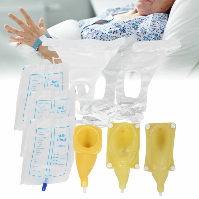 Silicone Urine Collector Bag Urinal W Urine Catheter Bag For Elderly Male Female eBay