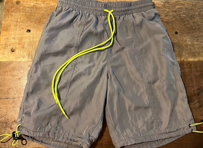 EPTM Shorts Size Small Elastic Waist 29  Inches Gray Drawstring Hemline