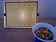 Vintage Original 1973 Hasbro Lite Brite with 12 Oz. Container of Pegs