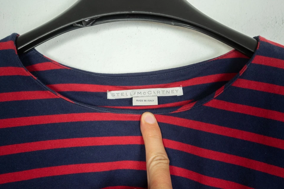 Camisa jersey para mujer Stella McCartney manga larga rayas asimetría talla 40 Foto 4 de 4