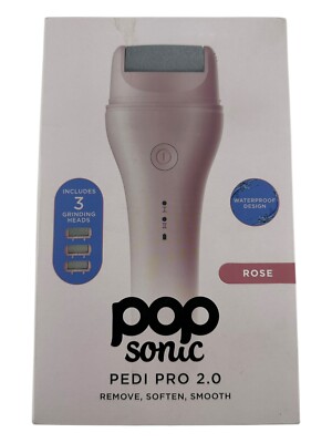 Pop Sonic Rose Pedi Pro 2.0 Waterproof Versatile Tool For Soft Feet