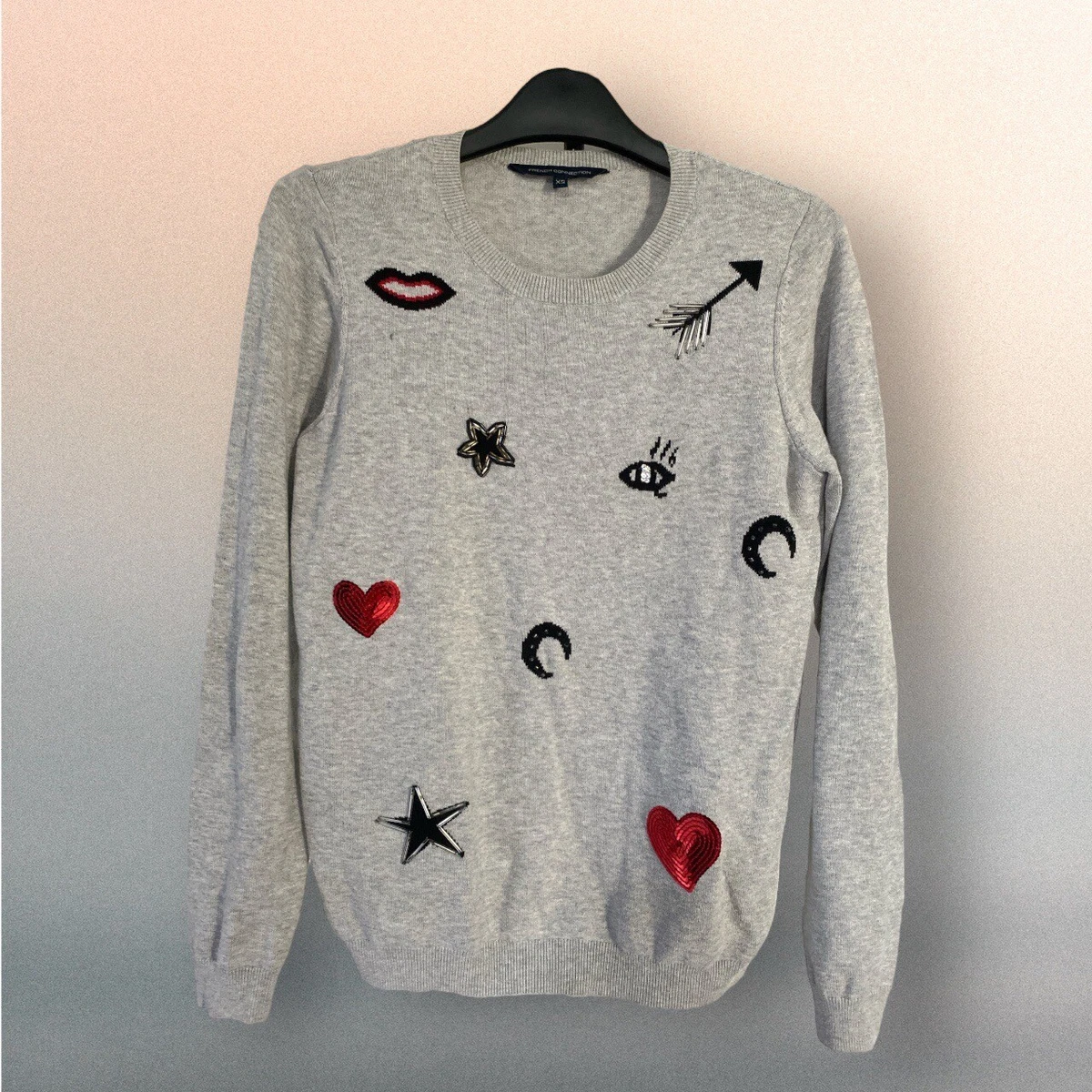 Grey beaded best sale jumper