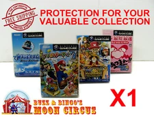 1X JAPAN NINTENDO GAMECUBE CIB GAMES - CLEAR PLASTIC PROTECTIVE BOX PROTECTORS 