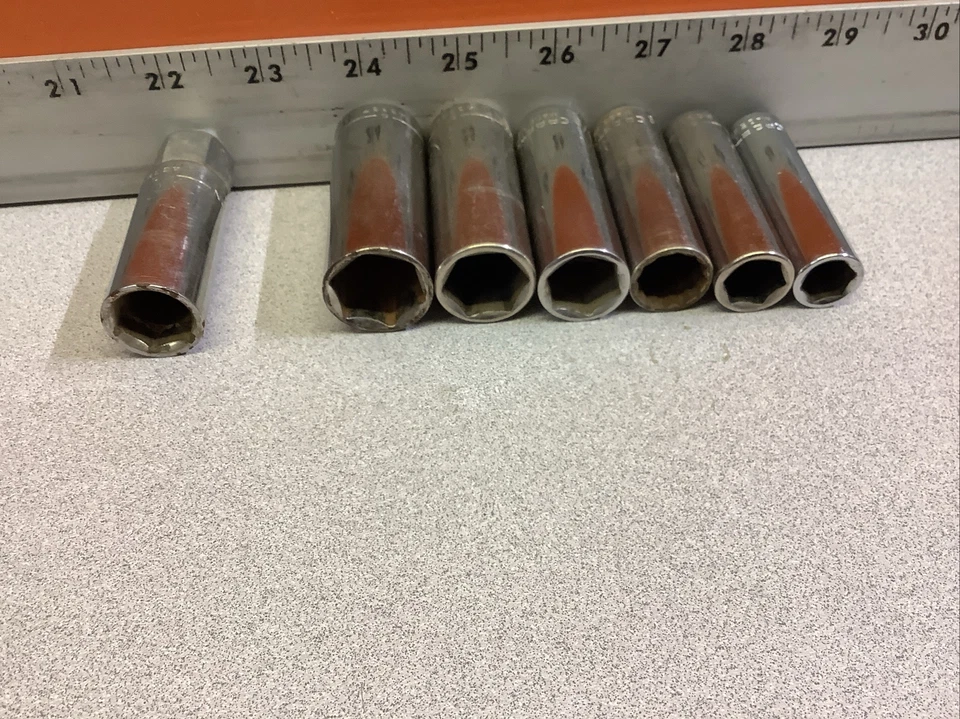 Craftsman 7pc G 6Pt 3/8" Drive Socket Set - Read Description - Mixed Set! - Image 3 of 4