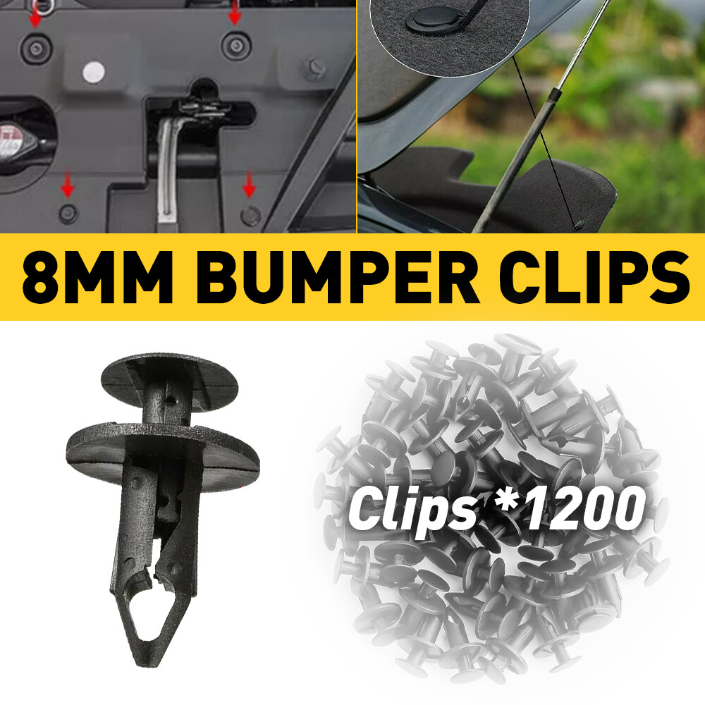 1200pcs 8mm Bumper Clips Retainer Auto Car Rivets New For 2006-2016 Ford Fusion
