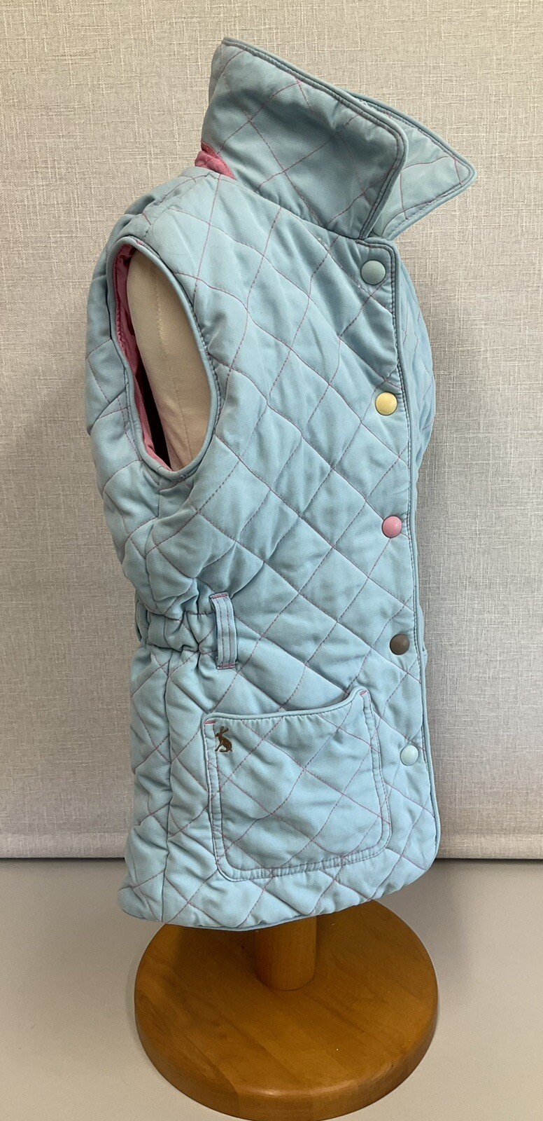 Little Joules Gillet Equitazione Pony BLU DIAMANTE TRAPUNTATO GIACCA IMBOTTITA BAMBINO 7 anni