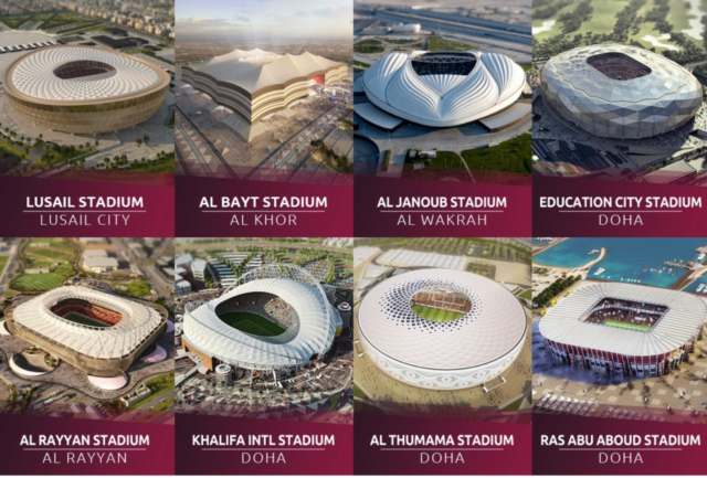 Postcard World Cup in Qatar FIFA FOOTBALL ESTADIO STADION STADE STADIUM SOCCER