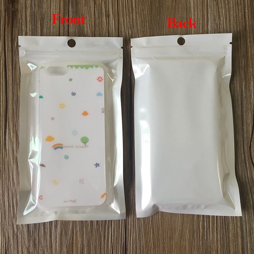 Clear/White Reclosable Hang Hole Pouch Packing Plastic Seal Bags Various Size - Picture 5 of 16