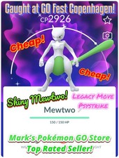 Pokemon Shiny Mewtwo Caught GO Fest Copenhagen Psystrike Registered or 30 Day Go