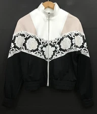 Maje Thelo Color-block Neoprene Zip Track Jacket Size US M Medium