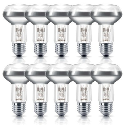 10 x Philips Eco Halogen R63 Reflektoren 42W =55W / 60Watt E27 matt warm dimmbar