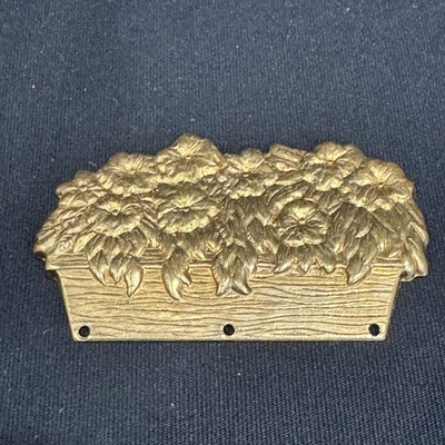 Vintage Brass Decorative Accents Antique Flower Box Stamping Lot of 13
