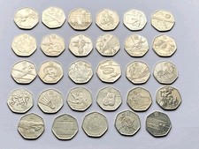 Complete London 2012 Olympic 50p Coin Set All 29 Coins Circulated Condition