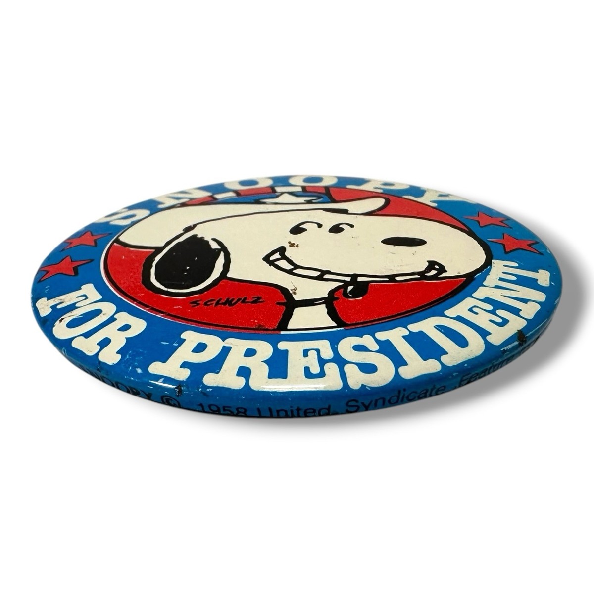 T*H様 SNOOPY FOR PRESIDENT badge vintage Vintage SNOOPY FOR PRESIDENT Pinback Button Pin Badge 1958 United