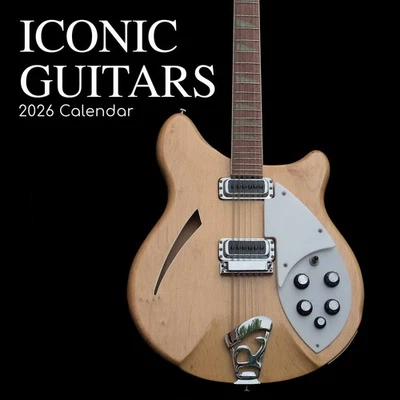 GIFTED STATIONERY CO LTD Iconic Guitars Calendar 2026 - Entertainment - Month To View
