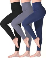 Damen Leggings High Waist Blickdicht Mit Bauchkontrolle Sport Fitness AktivitäT