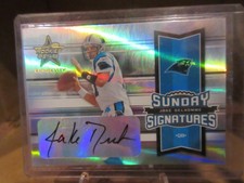 2005 Rookies & Stars Longevity Sunday Signatures Jake Delhomme Auto 9/15 Panther