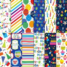 24 Hojas Papel Patrón Feliz Cumpleaños Papel Libro de Recortes Feliz Cumpleaños 11.8" X 11