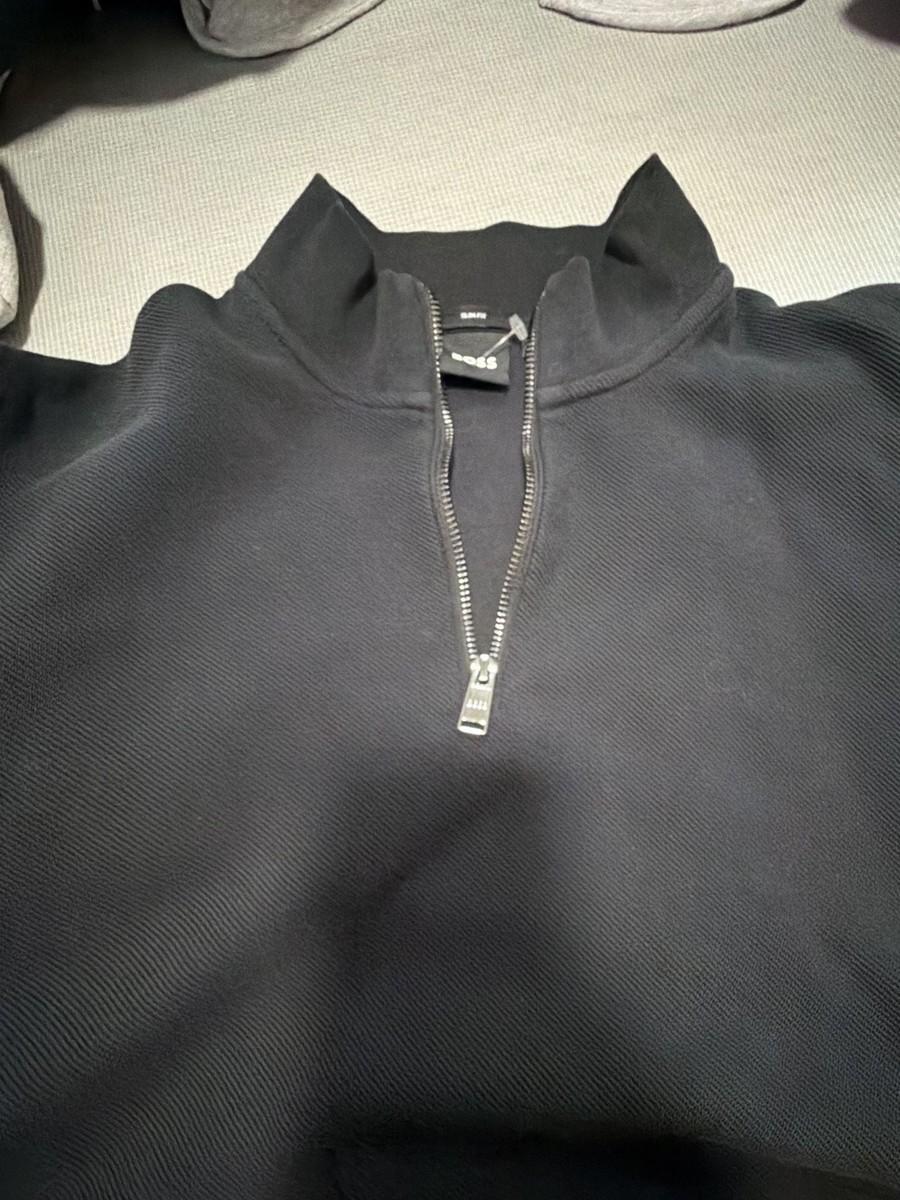 BOSS Hugo Boss Men's Slim Fit Quarter-Zip Pullover Sweatshirt
