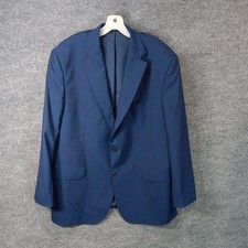Jack Victor Elite 46R Blue Wool Blazer 2 Button Made in Canada Suit Separate Top