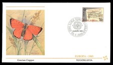 Mayfairstamps Yugoslavia 1985 Grecian Copper butterfly Europa Cover aax_78995
