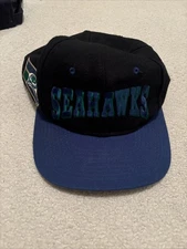 RARE Vintage Seattle Seahawks NFL Snapback Hat. D.P.M. Drew Pearson Marketing