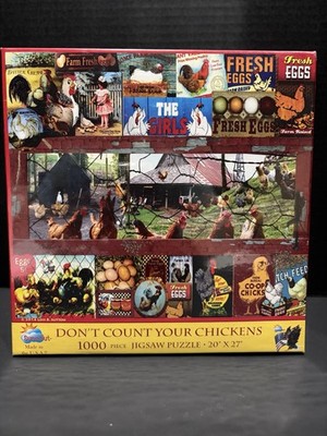1000 Piece Jigsaw Puzzle ''Don't Count Your Chickens''  SunsOut #9827935 Coop USA