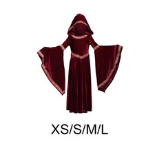 Halloween Girl Medieval Dress Robe Cowl Witch Cape Cosplay Cape Party Gothic