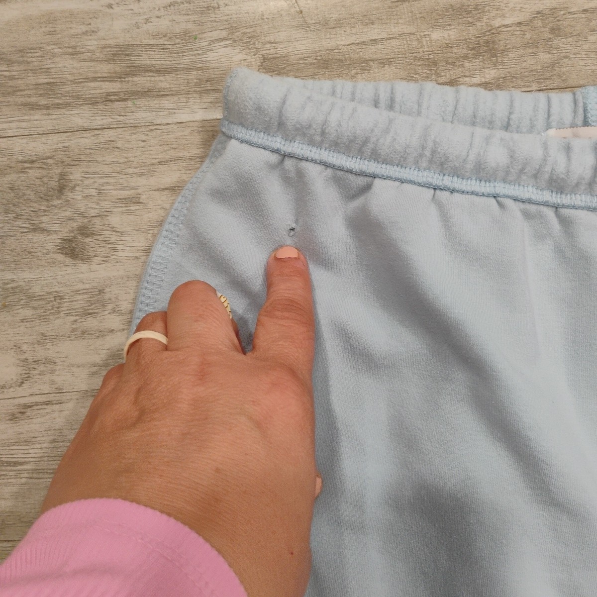 Boho Basic Thread Wide Leg Capris Light Blue  Siz… - image 4