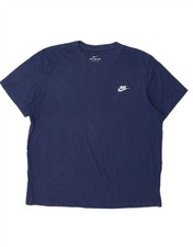 NIKE T-shirt uomo top XL blu navy cotone AM09