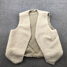 Chaleco Vintage NFL Para Hombres Mediano Blanco NFL Fútbol RC Ropa Deportiva Sherpa Vellón