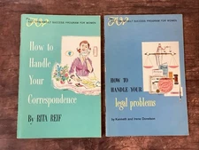 Amy Vanderbilt Success Program for Women, 1960s Softcover Lot of 2 VG