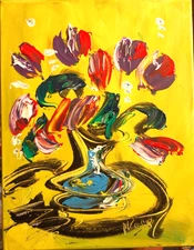 FLORAL  BOUQUET Modern Abstract   Original Oil Painting  IMPRESSIONIST CANADA