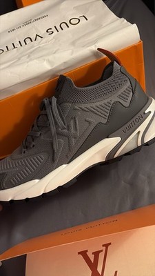 Louis Vuitton Herren Sneaker Low Top Schnürung Grau/Weiß/Schwarz EU 44,5
