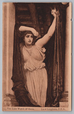 Vintage Postcard, The Last Watch of Hero, Manchester Art Gallery