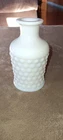 Unique Vintage Milk Glass Hobnail Round Bud Vase 5 in High Grade Condition