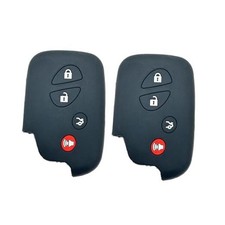 2Pcs Silicone Key Fob Cover Protector Keyless Jacket Remote Holder for Black