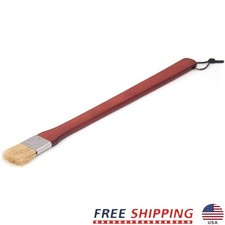 Natural Bristle Basting Brush W/ Hardwood Handle Grilling Smoking Baking New