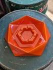 10" Belle Kogan 825 PRISMATIQUE ASHTRAY Red Wing Pottery 1962 Mandarin Orange