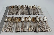 Lot of 100 Assorted Vintage Silverplate Teaspoons - Lot#213
